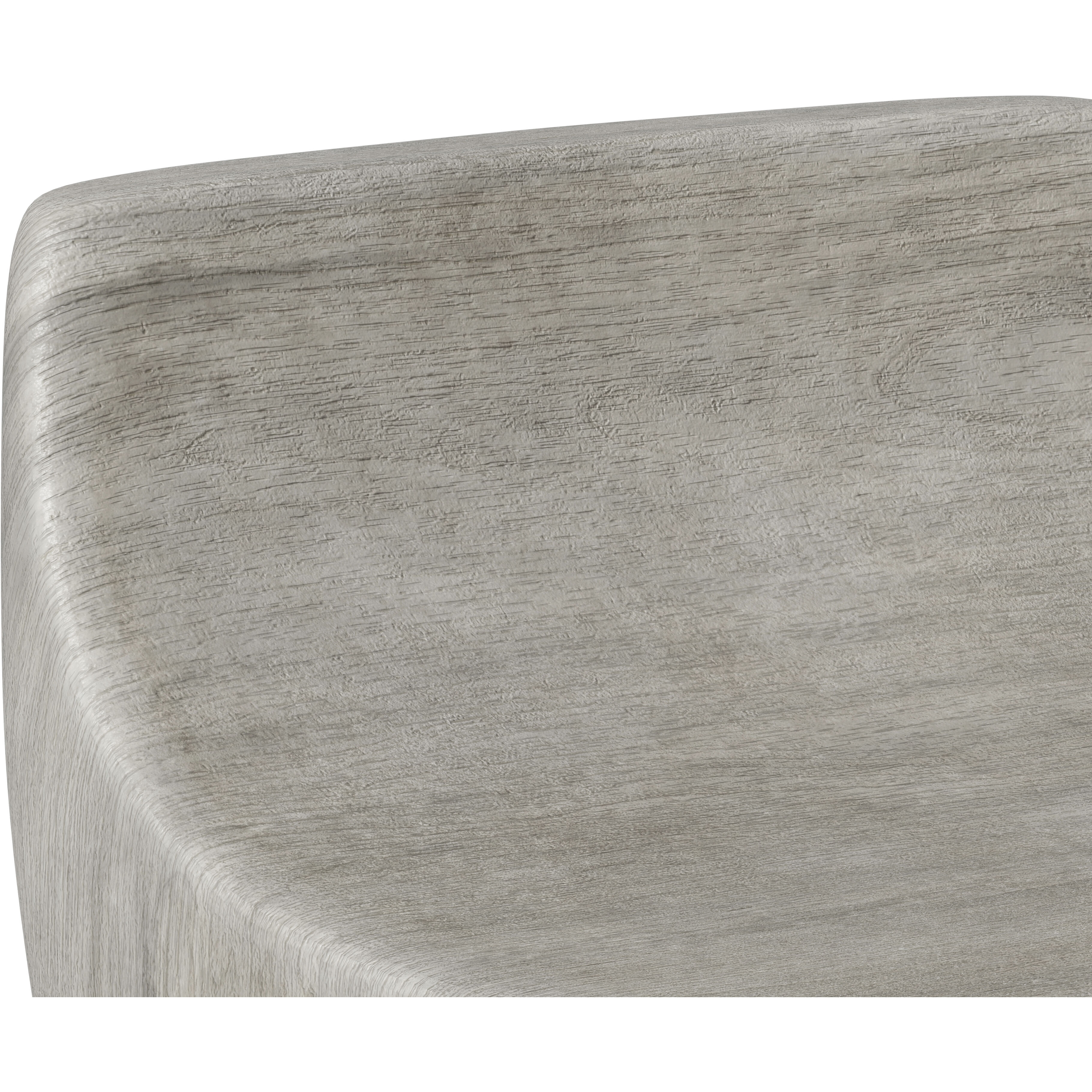 Ledger 25.5 inch Ash Grey Wood Look Outdoor Stool
